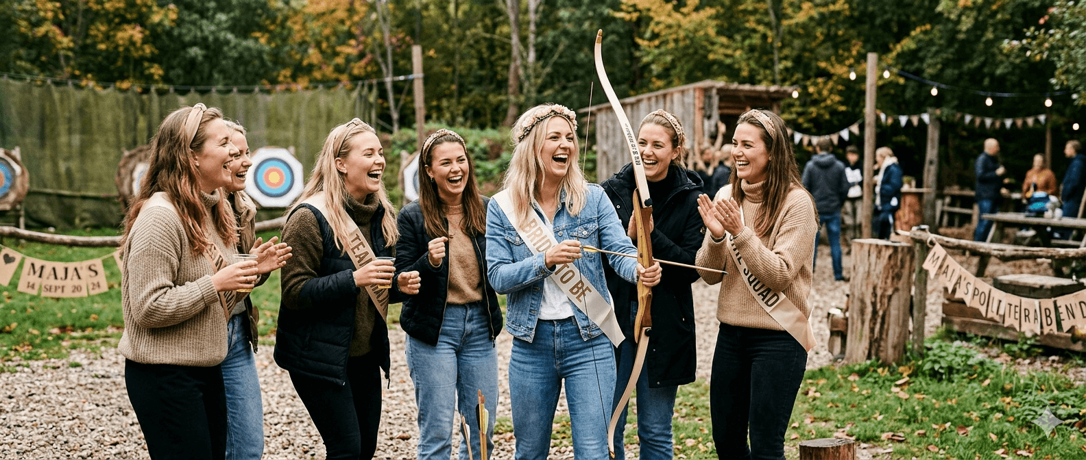 Glade venner til polterabend-fest